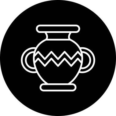 Vazo. Web simgesi basit illüstrasyon
