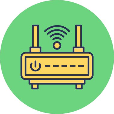 Wi-fi yönlendirici vektör illüstrasyonu