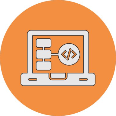 Modern Akış Çizelgesi simgesinin vektör çizimi