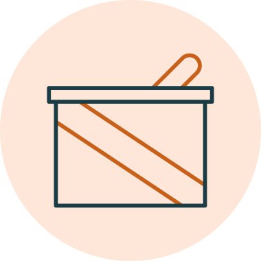 Konserve Gıda simgesi basit bir illüstrasyon