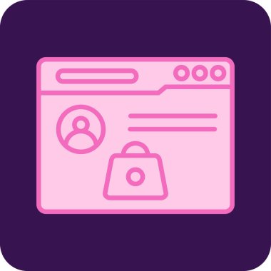 Çevrimiçi Dükkan simgesi vektör çizimi