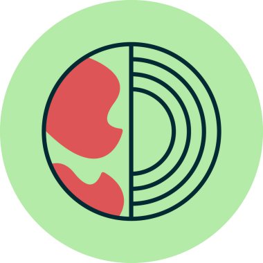 Jeoloji. Web simgesi basit illüstrasyon