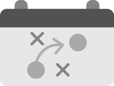 Strateji iş simgesi, vektör illüstrasyonu