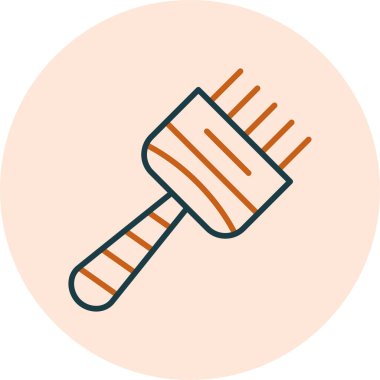  Saç boyası fırçası. Basit illüstrasyon