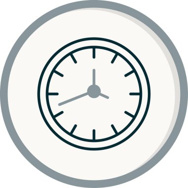 Saat web simgesi, vektör illüstrasyonu