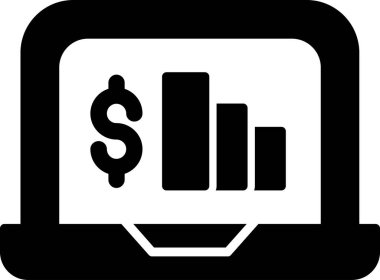 Grafik iş simgesi, vektör illüstrasyonu 