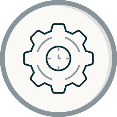 Zaman yönetimi simgesi vektör illüstrasyonu