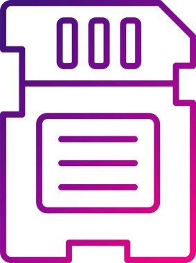 hafıza kartı simgesi vektör çizimi tasarımı