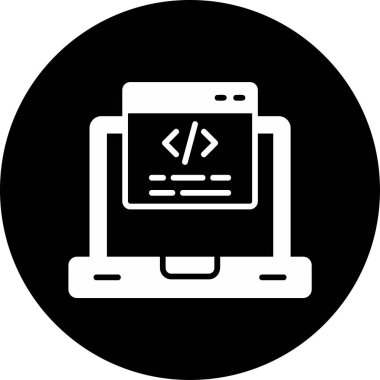 dizüstü bilgisayar simgesi, vektör illüstrasyonu basit tasarım