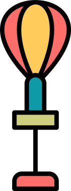 Punching Ball web simgesi, basit vektör illüstrasyonu