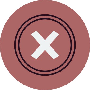 Çizgi biçimi vektöründe çarpma simgesi