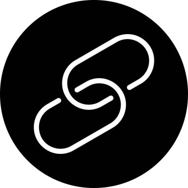 Basit bağlantı simgesi vektör illüstrasyonu