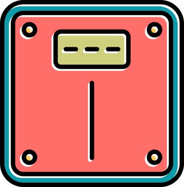 Basit ölçek. Web simgesi basit illüstrasyon