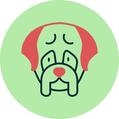 Boxer köpek simgesi vektör illüstrasyonu