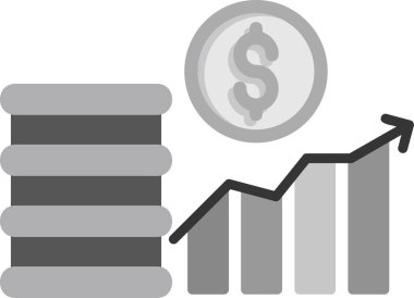 İş ve finans simgesinin vektör illüstrasyonu