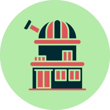 Uzay Gözlemevi simgesinin vektör çizimi                