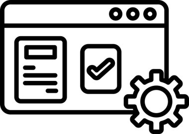 Basit Metin simgesi, vektör illüstrasyonu