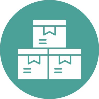 Kutular kargo simgesi vektör illüstrasyonu gönderiliyor 