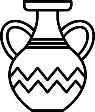 Vazo. Web simgesi basit illüstrasyon