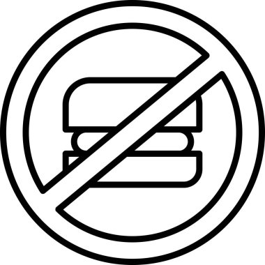 Çöp Yemeği Web simgesi vektör illüstrasyonu yok