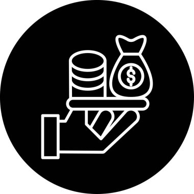 Kârlı bar tablosu vektör simgesi. 