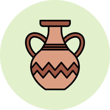 Vazo. Web simgesi basit illüstrasyon