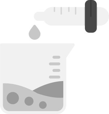 Laboratuvar Beaker Vektör Simgesi Beyaz Arkaplanda izole edildi  