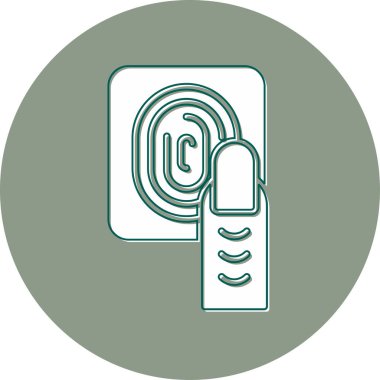 Biyometrik ağ simgesi vektör çizimi