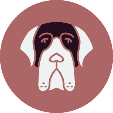 Saint Bernard simgesi, vektör illüstrasyonu