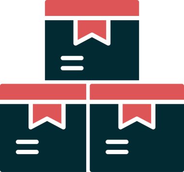 Kutular kargo simgesi vektör illüstrasyonu gönderiliyor 