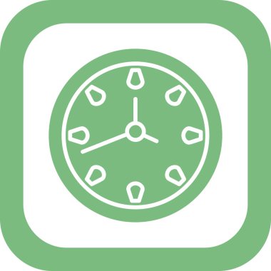 Saat web simgesi, vektör illüstrasyonu