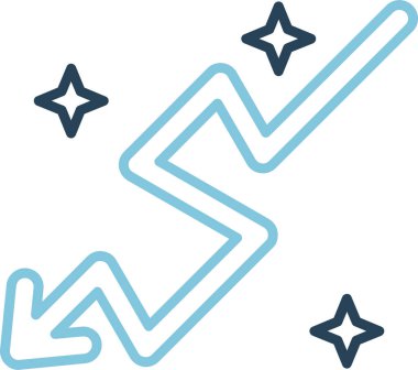 Basit ok simgesi vektör illüstrasyonu