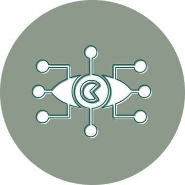 Biyonik Göz. Web simgesi basit illüstrasyon 