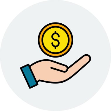  Gelir. Web simgesi basit illüstrasyon