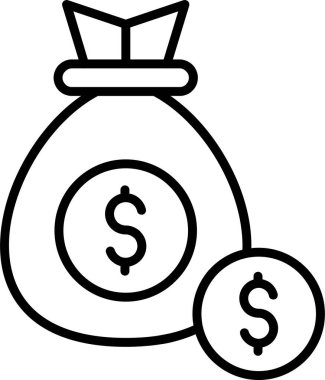 para çantası simgesi, vektör illüstrasyonu basit tasarım