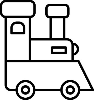 Oyuncak Tren. Web simgesi basit illüstrasyon 