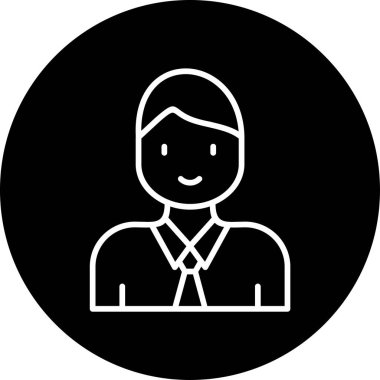 avatar. Web simgesi basit illüstrasyon 