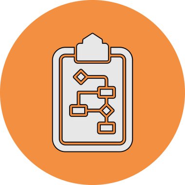 Strateji iş simgesi, vektör illüstrasyonu