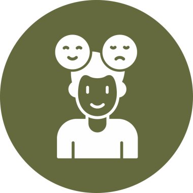 Ruh hali. Web simgesi basit illüstrasyon