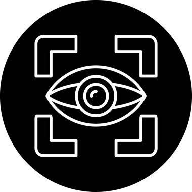 Göz takibi. Web simgesi basit illüstrasyon 