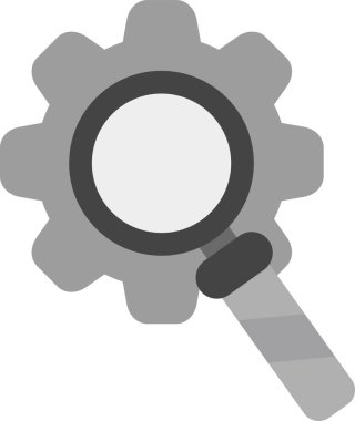 düz ayar simgesi, vektör illüstrasyonu