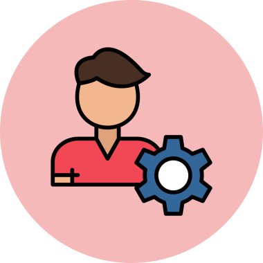 Yönetici vektör simgesi modern basit illüstrasyon