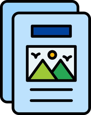 Broşür web simgesi. vektör illüstrasyonu