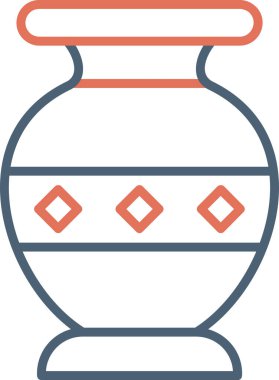 Vazo. Web simgesi basit illüstrasyon