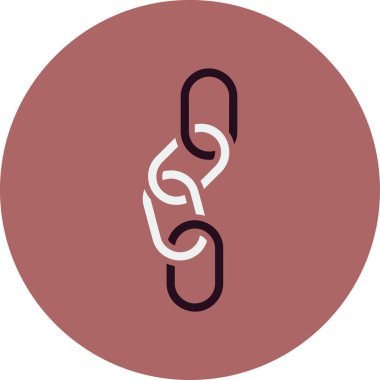 Zincir. Web simgesi basit illüstrasyon