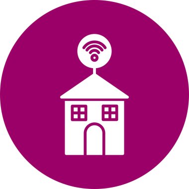 Akıllı ev. Web simgesi basit illüstrasyon 