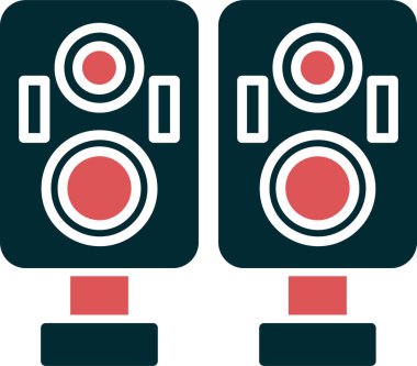 Müzik Sözcüsü Web simgesi basit illüstrasyon