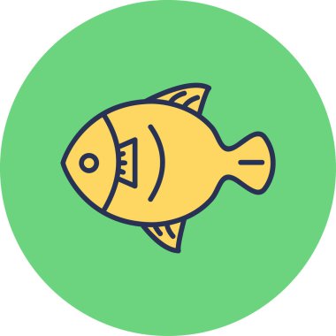 Balık. Web simgesi basit illüstrasyon 