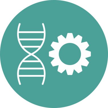 Genetik. Web simgesi basit illüstrasyon