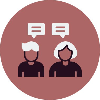 Diyalog baloncukları, iletişim konsepti, vektör illüstrasyonu